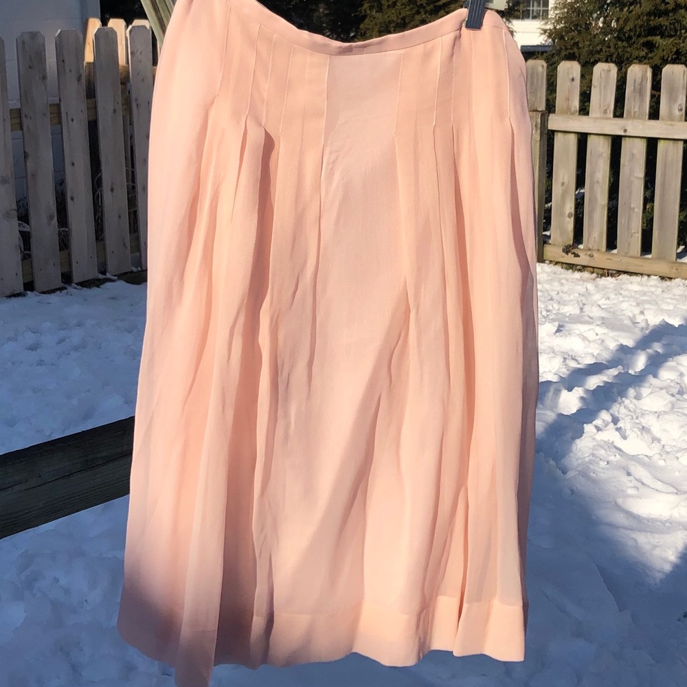 Vintage Pink Silk Skirt